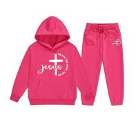 Conjunto de Sudadera con Capucha y Pantalón Deportivo para Niñas Ropa de Abrigo Invierno Juego de Dos Piezas Cómodo y para el Frío (4-5 Years)