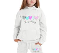 Conjunto de Sudadera con Capucha y Pantalones Largos Ligeros, con Estampado de Manga Larga para niños y niñas, chándal Moderno para Primavera y otoño.