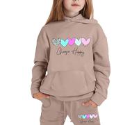 Conjunto de Sudadera con Capucha y Pantalones Largos Ligeros, con Estampado de Manga Larga para niños y niñas, chándal Moderno para Primavera y otoño.