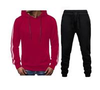 Conjunto de sudadera deportiva con capucha y pantalones deportivos para hombre, conjunto de 2 piezas, sudadera atlética casual y pantalones deportivos, trajes de moda, J, XXL