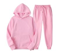 Conjunto de sudadera informal | Conjuntos de dos piezas informales de manga larga de color liso para mujer | Conjuntos de 2 piezas para mujer, traje de viaje para entrenamiento deportivo y correr