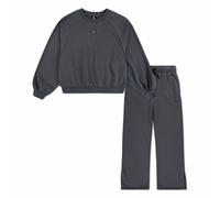 Conjunto de sudadera y pantalón de tejido polar Niña Talla 153/159 cm (13/15 años). Color Gris