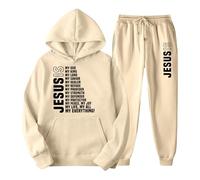 Conjunto de sudadera y pantalón deportivo para mujer, informal, con estampa | Conjuntos Deportivos Estampados Dos Pilates Leggins Negras Beige Algodon Oferta Parejas Crop Pink Dibujo