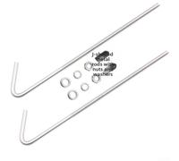 Conjunto de sujeción de batería de acero inoxidable 304 con configuración de gancho en J para uso automotriz consistente (LS04-8 pulgadas)