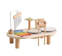 Conjunto De Tambor Para - Conjunto De Percusión Dinámica Fabricado, con Piezas De Batería | Herramienta Portátil Experiencias de Aprendizaje Divertido, Juguete Educativo Pa
