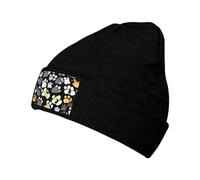 Conjunto de tambores-Sombrero de lana impreso estándar Sombrero de punto al aire libre Sombrero de punto cálido diario Sombrero cálido suave y cálido, huellas de perro 2-estándar-escala-2_00x, talla