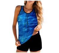 Conjunto De Tankini Tankini Reversible con Cordones para Mujer De Mujer Cintura Alta Conjunto Dos Piezas Traje Baño para Tallas Grandes con Control Abdomen Dos Piezas Traje Baño Una Pieza Tanga