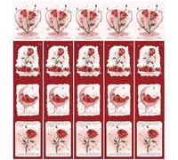 Conjunto De Tarjetas De Felicitación Románticas Para El Día de San Valentín - Tarjeta De Felicitación Con Ramo De Flores Para El Día de San Valentín | Tarjeta De Felicitación Romántica Del Ramo De