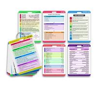 Conjunto de tarjetas de referencia para enfermería médica, referencias sanitarias para estudiantes, notas de referencia de enfermería, tarjetas de enfermería, tarjetas de insignia clínicas, educativo