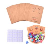 Conjunto de tarjetas de San Valentín genérico - tarjetas de piedra de corazón 2,36 x 3,15 pulgadas | 24 piezas notas de papel conjunto de tarjetas hechas a mano para, amigos, compañeros de Cl