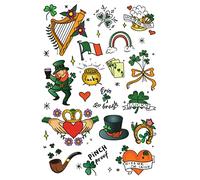 Conjunto de tatuajes temporales de Tatsy, Conjunto de San Patricio, Tatuajes falsos, Tatuajes del día de San Patricio, Día irlandés, Diseño único, Cubrir, Accesorios, Bandera irlandesa