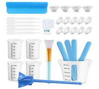 Conjunto de Tazas de MedicióN de Silicona Para Resina Epoxi, 250 Y 4x100 Ml, Tazas de Mezcla, Tazas de Color, Tapete de Silicona,Varillas de Mezcla, Paletas de Mezcla, Pipetas, Guantes de Resina Epoxi