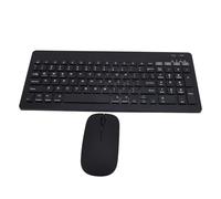 Conjunto de Teclado y Mouse Inalámbricos, 2.4G Bluetooth Bluetooth Dual Modo Combo de Teclado y Mouse para PC, Android, (Black)