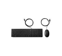 Conjunto de teclado y ratón USB con cable - HP - 320MK - Inglés (EN) - Membrana - Negro - Ratón con cable