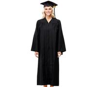 Conjunto de toga y birrete 2024,Conjunto de toga y birrete de graduación - Vestido de graduación mate unisex, de para graduados universitarios de secundaria, batas de coro para la i