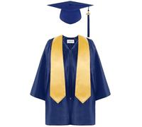 Conjunto de Toga y Birrete graduación con Borla Faja 2025 Cape jardín Infantes Bata Juego 3 Piezas Ropa Form para niños 2 a 12 años