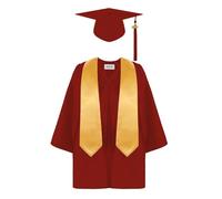 Conjunto de Toga y Birrete graduación con Borla Faja 2025 Cape jardín Infantes Bata Juego 3 Piezas Ropa Form para niños 2 a 12 años