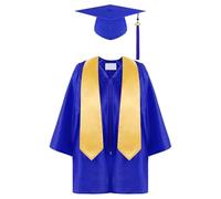 Conjunto de Toga y Birrete graduación con Borla Faja 2025 Cape tasel tacha Juego 3 Piezas jardín Infancia Unisex Mate para niños 2 a 12 años