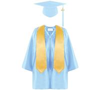 Conjunto de Toga y Birrete graduación con Borla Faja 2025 Cape tasel tacha Juego 3 Piezas jardín Infancia Unisex Mate para niños 2 a 12 años