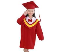 Conjunto de Toga y Birrete graduación Gorra Vestido 2025 Cape jardín Infantes Bata Talla Infantil Infancia Unisex Mate para niños 2 a 12 años