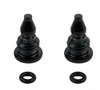 Conjunto de tornillo de purga de 2 piezas con juntas tóricas para kits de purga de frenos de bicicleta EBT hechos de aleación resistente a la corrosión para uso a largo plazo (negro)