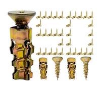 Conjunto de tornillos de expansión corta Hardware de expansión de metal | Bisagra de Puerta Kit de Reparación de Agujero Para Reparación de Agujero De Gabinete, Montaje de Muebles