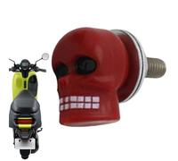 Conjunto de tornillos de matrícula de motocicleta - 4 sujetadores antirrobo con tapas decorativas del cráneo | Pernos metálicos con alta resistencia, tornillo de protección de matrícula seguro