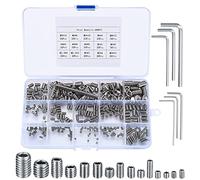 Conjunto de Tornillos de Presión, 300 piezas Kit de surtido de pernos de Acero Inoxidable, Tornillos Hexagonales Internos, Tornillo de Cabeza Hexagonal, para M2.5 M3 M4 M5 M6 M8
