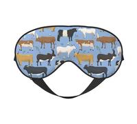 Conjunto de toros y vacas animales de granja ganado mamífero, Cubreojos completos Antifaz bloqueador de luz Antifaz para dormir Antifaz suave con los ojos vendados Noche