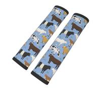 Conjunto de toros y vacas, animales de granja, ganado, mamíferos, Almohadillas para cinturón de seguridad de coche, paquete de 2 almohadillas para arnés, funda para cinturón de seguridad