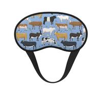 Conjunto de toros y vacas, animales de granja, ganado, mamíferos, Cubiertas oculares completas, antifaces para dormir que bloquean la luz, orejeras opacas para dormir
