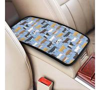 Conjunto de toros y vacas, animales de granja, ganado, mamíferos,Funda para reposabrazos de consola central de vehículo, almohadilla suave y cómoda para pasamanos de coche, cojín universal