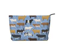 Conjunto de toros y Vacas, Animales de Granja, Ganado, mamíferos,Neceser de Pana, Neceser de Maquillaje portátil, Neceser de Viaje