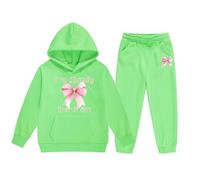 Conjunto de Traje Bebe niño Conjunto de Ropa para Niñas Sudadera con Capucha y Pantalones Deportivos de Invierno Forro Polar Cómodo Informal Estampado Elegante Infantil Adolescente