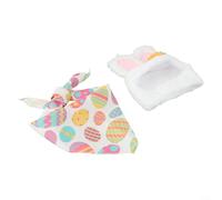 Conjunto de traje de ganso de Pascua con sombrero de conejo y tutú de huevo para decoración al aire libre, adecuado para fiestas en el jardín y celebraciones de temporada con material (B)