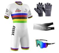 Conjunto de Traje de triatlón de Manga Corta para Hombre，Traje de Ciclismo Acolchado de una Pieza para，Traje de Ciclismo de Secado rápido MTB Mono Racing,Ciclismo, Carrera, natación. (TYP-2,XXL)