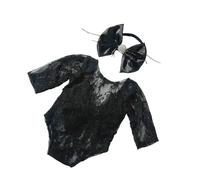 Conjunto De Traje Fotografía Para Recién Nacido Pelele Encaje Bebé Con Diadema Conjunto Ropa Cómodo Sesión Fotos 0 A 6 Meses Disfraz Recién Nacido
