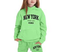 Conjunto de Traje para bebé y niño Conjunto de Niñas Sudadera con Capucha Estampado de para Uso Diario Elegante y Cómoda Prendas