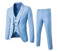 Conjunto de traje para hombre de 3 piezas: traje de hombre moderno, completo, de negocios, blazer, chaqueta de 3 piezas, chaleco, pantalón, traje slim fit, vintage, para fiestas, clásico, conjuntos
