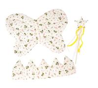 Conjunto De Trajes Hobgoblin Monarch Con Alas De Mariposa Florido Para Niñas Con Palo De Conjuración De Rosario Para Ejecución En El Escenario Y Conjunto De Palos De Conjuración De