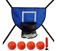 Conjunto de trampolín de baloncesto genérico | PVC & Oxford Cloth, 19.3in X 14.2in Backboard | 4 mini bolas y bomba incluidas | Interior Outdoor Bouncy Hoop for Kids Adults | Soft Safe oop