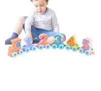 Conjunto de tren digital, juego de tren para - Conjunto de números de bloques de construcción | Juguetes de habilidades motoras finas, juego de matemáticas educativo, aprendizaje preescolar del tren