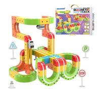Conjunto de Tren magnético - Juguete Educativo eléctrico de Navidad, de rieles de construcción, Experiencia de Juego interactiva | Vacaciones de Aprendizaje para niños niñas cumpleaños