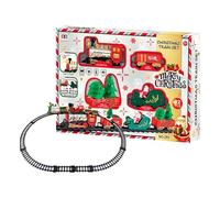 Conjunto De Tren Modelo,con Pista De Montaje con Luz Y Sonido | Conjunto De Tren Eléctrico Pequeño Navideño | para Interacción Entre Padres E Hijos, Cumpleaños, Niños Pequeños, Fiesta, Vacaciones, Ju