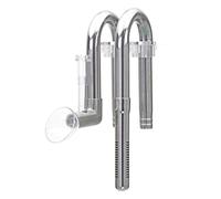 Conjunto de Tubo de Entrada de Salida del Acuario | Accesorios de Acuario Inoxidable | Tubería Ajustable para Agua Dulce y Marina | Acero Inoxidable 24x9.5x5cm | Kit Completo