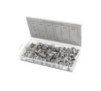 Conjunto de tuercas remachadas de aluminio HBM de 150 piezas