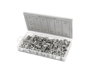 Conjunto de tuercas remachadas de aluminio HBM de 150 piezas