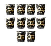 Conjunto De Vajillas Uso Usos Para Usuarios Con Un Diseño Diseño Brillante Oro Negro Seguro Niños Eventos Fiestas Temáticas Celebración Sostenible.