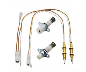 Conjunto de válvula de aguja de encendido y termopar de estufa de gas, control de temperatura ajustable de 0 a 150 °C con válvula de seguridad solenoide para chimeneas de gas natural propano LPG