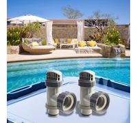 Conjunto de válvula de émbolo de piscina grande de repuesto, 2 piezas de plástico gris bomba de filtro de conjunto de válvula de émbolo de piscina, para Intex 10747
